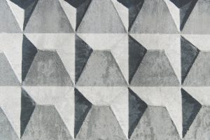 close-up view of grey reinforced concrete wall texture